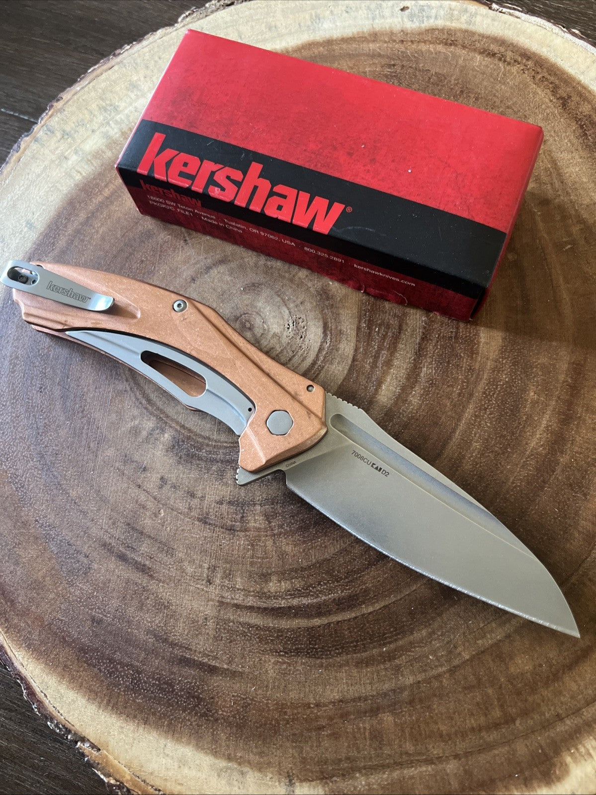 Kershaw Copper Natrix XL 7008CU Sub-Frame Lock Spring Assisted