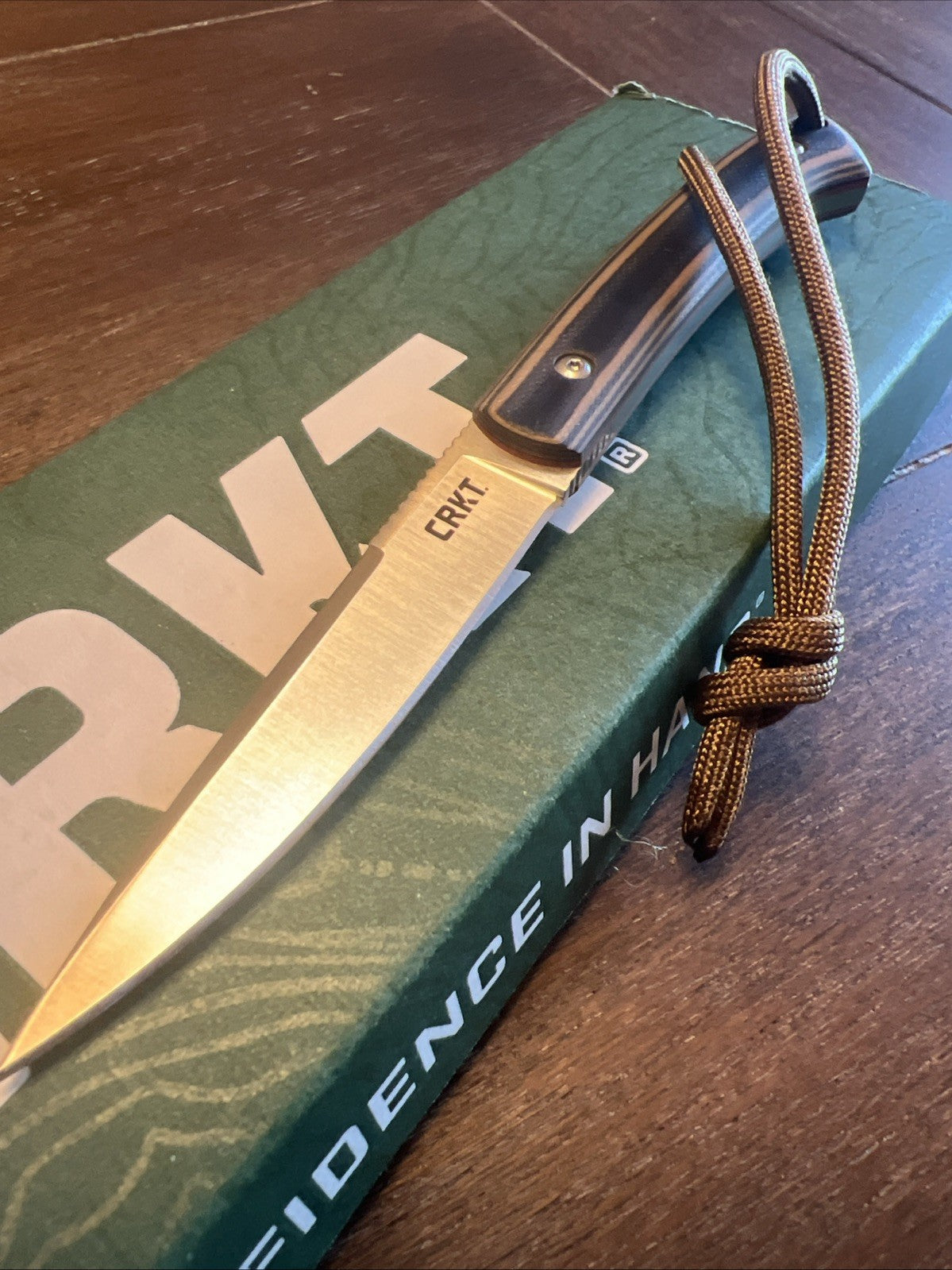 CRKT BIWA NEW BLACK AND BROWN HANDLE
