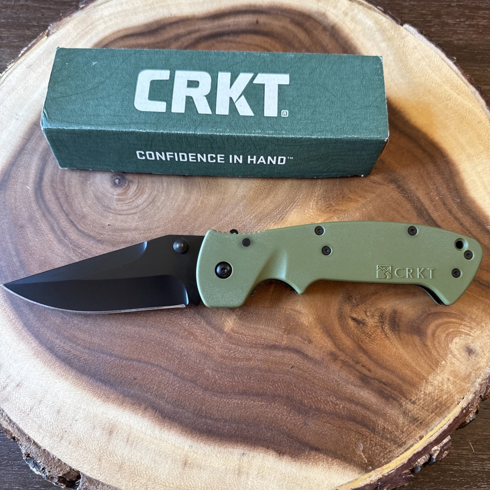 CRKT Crawford Kasper Green BNIB