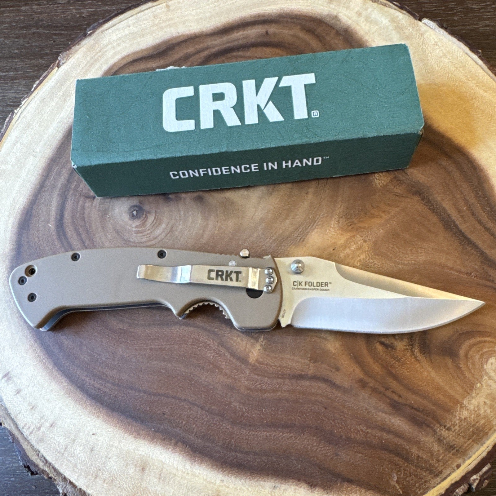CRKT Crawford Kasper Tan BNIB