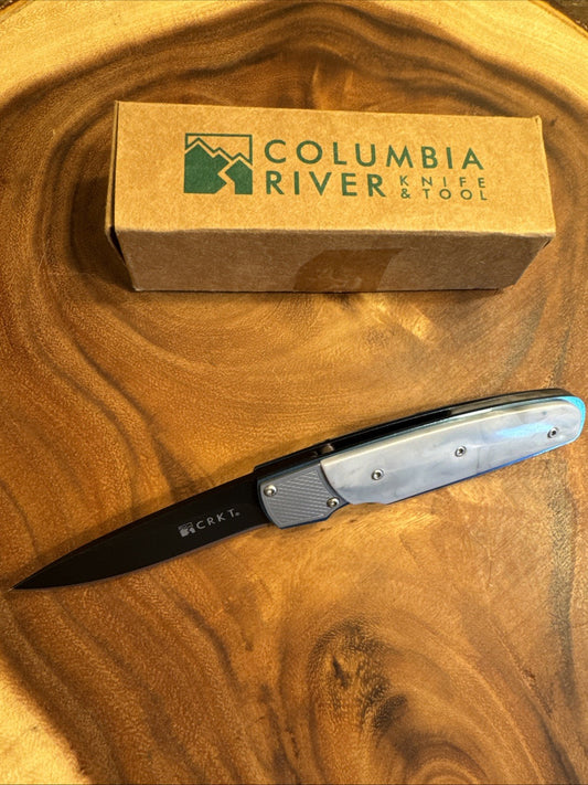 CRKT 7404 Kommer Fulcrum Folding Knife Blue/Gray Patented BRAND NEW IN BOX