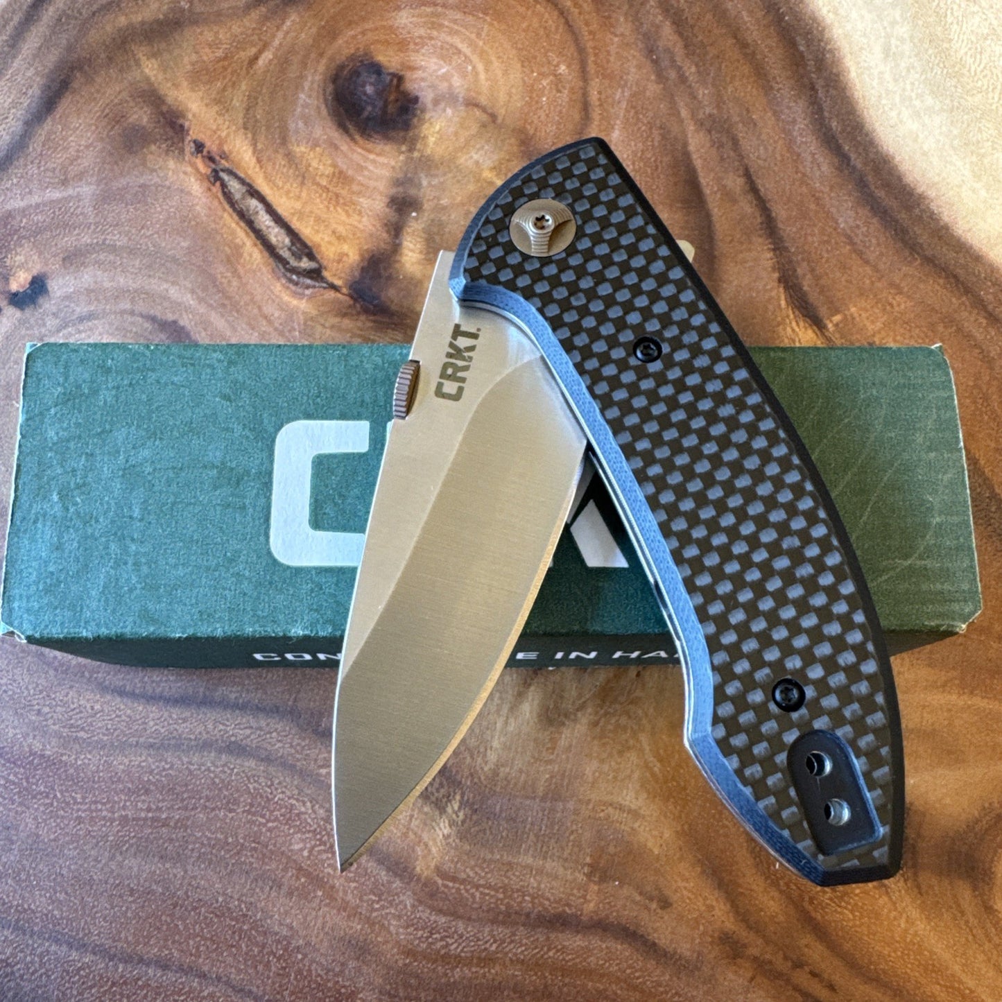 CRKT 4620 Avant Knife, Plain Edge Folding LinerLock  Blade