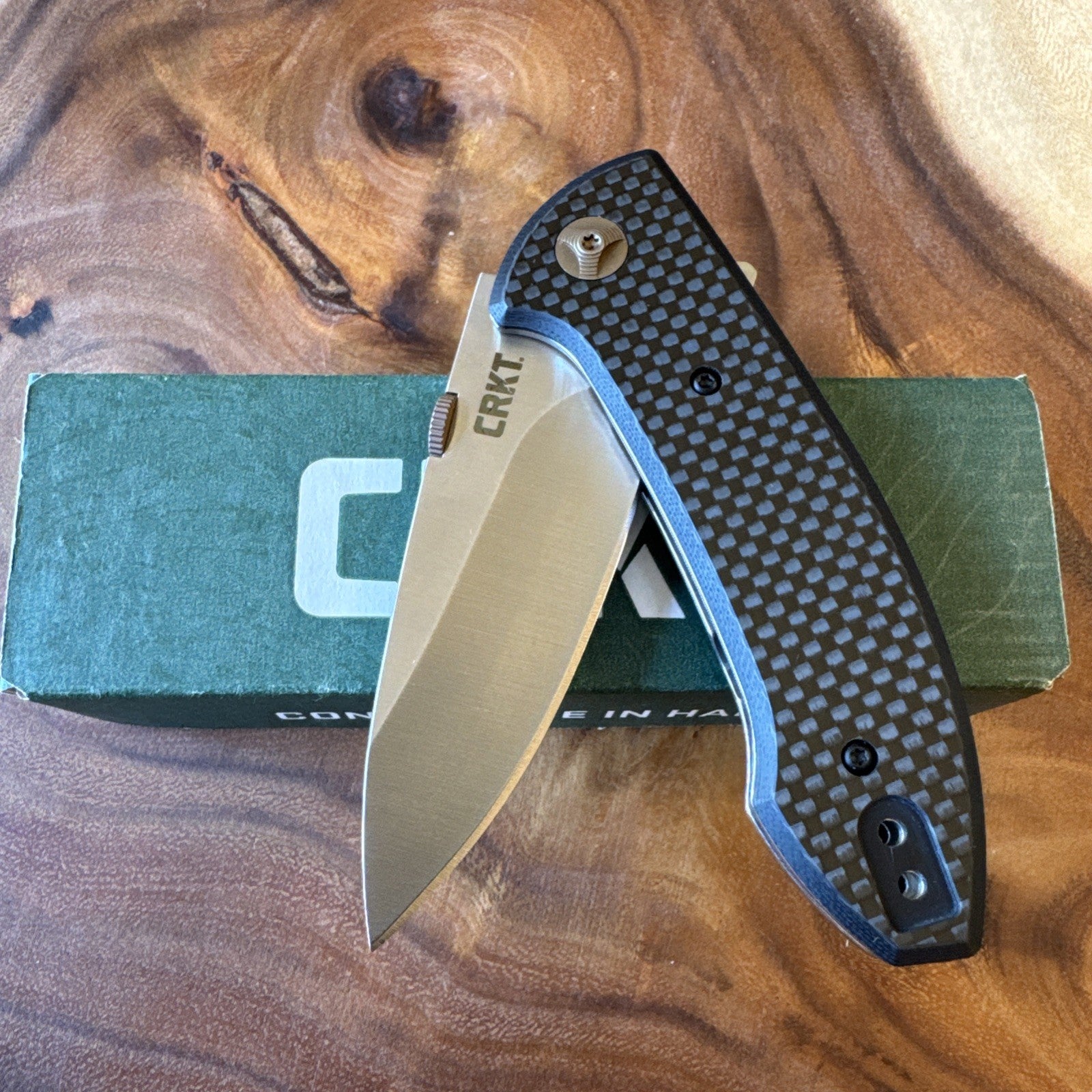 CRKT 4620 Avant Knife, Plain Edge Folding LinerLock  Blade