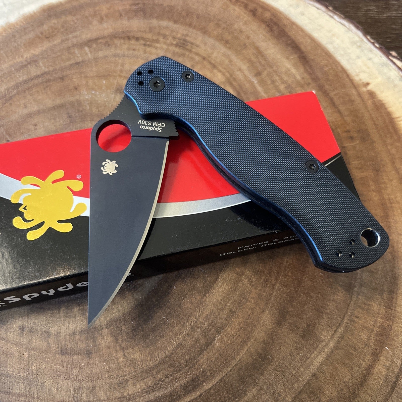 Spyderco Paramilitary 2 DLC Blade Black G10 Handles C81GPBK2 NEW w/ box