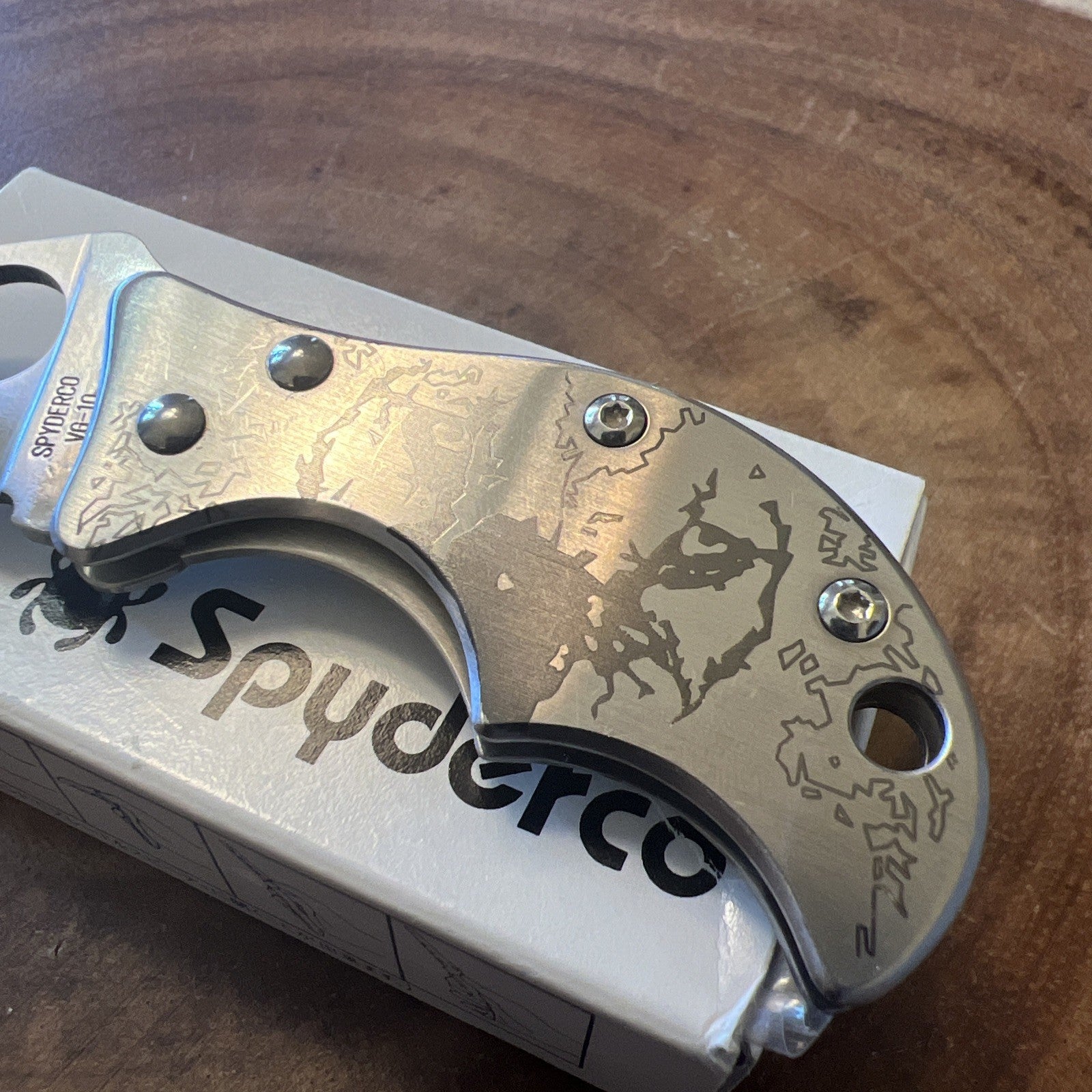 Spyderco Backchannel folding knife silver NEW RARE WITH BOX