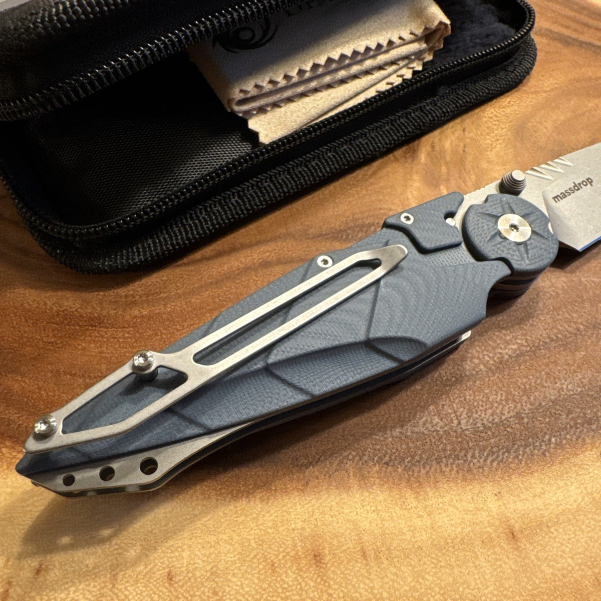 Kabuto Folding Knife Dew Hara Rare Discontinued Blue New