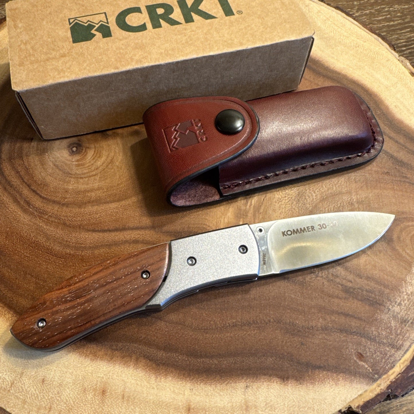 CRKT Kommer 30-30 Cocobolo 2865W 4.0" Linerlock Folding Pocket Knife!