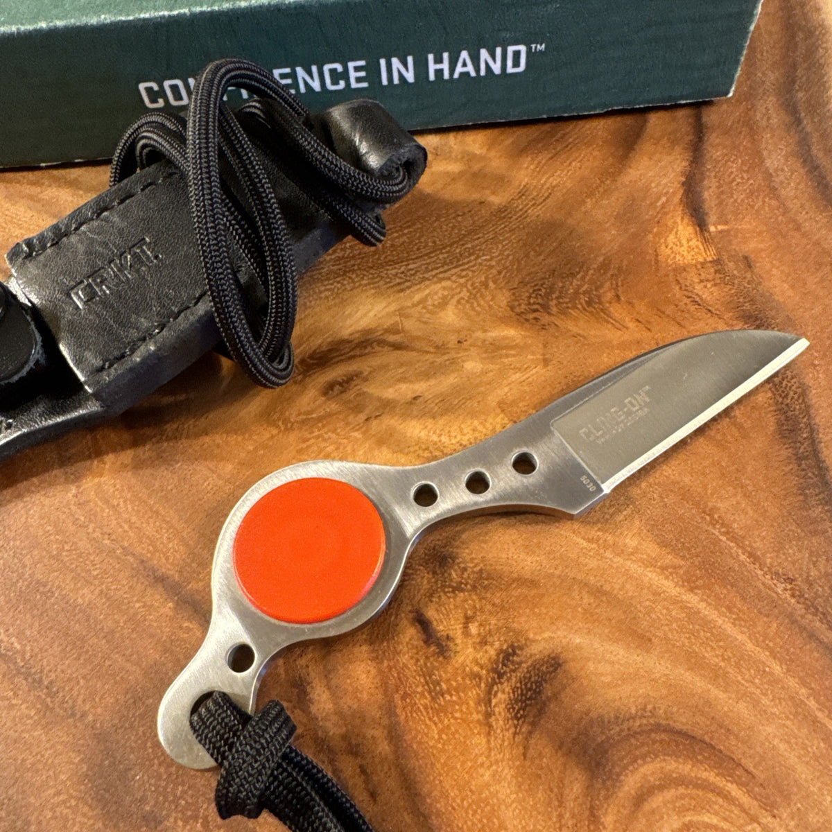CRKT 5030 Ed Van Hoy Cling-On Fixed Blade Neck Knife 3.22" Wharncliffe Blade