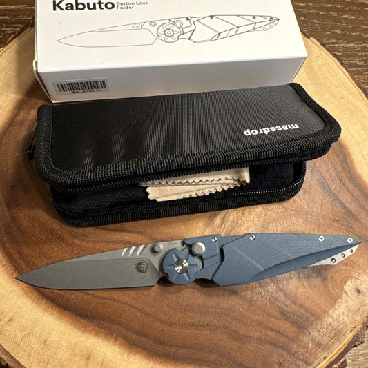 Kabuto Folding Knife Dew Hara Rare Discontinued Blue New