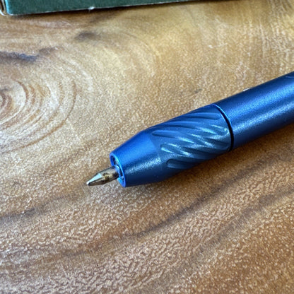 CRKT Techliner Super Shorty Ballpoint Pen 6061 Aluminum Body Magnetic Ends Blue
