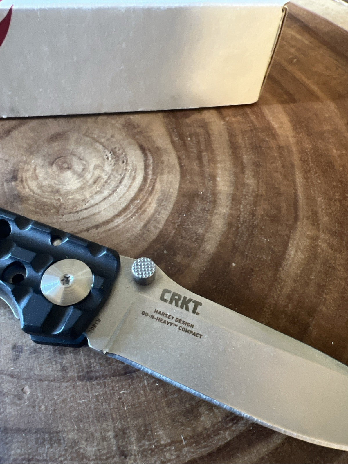 CRKT R1803 Ruger Go-N-Heavy Compact Folding Knife 3.5" Stonewashed Plain Blade