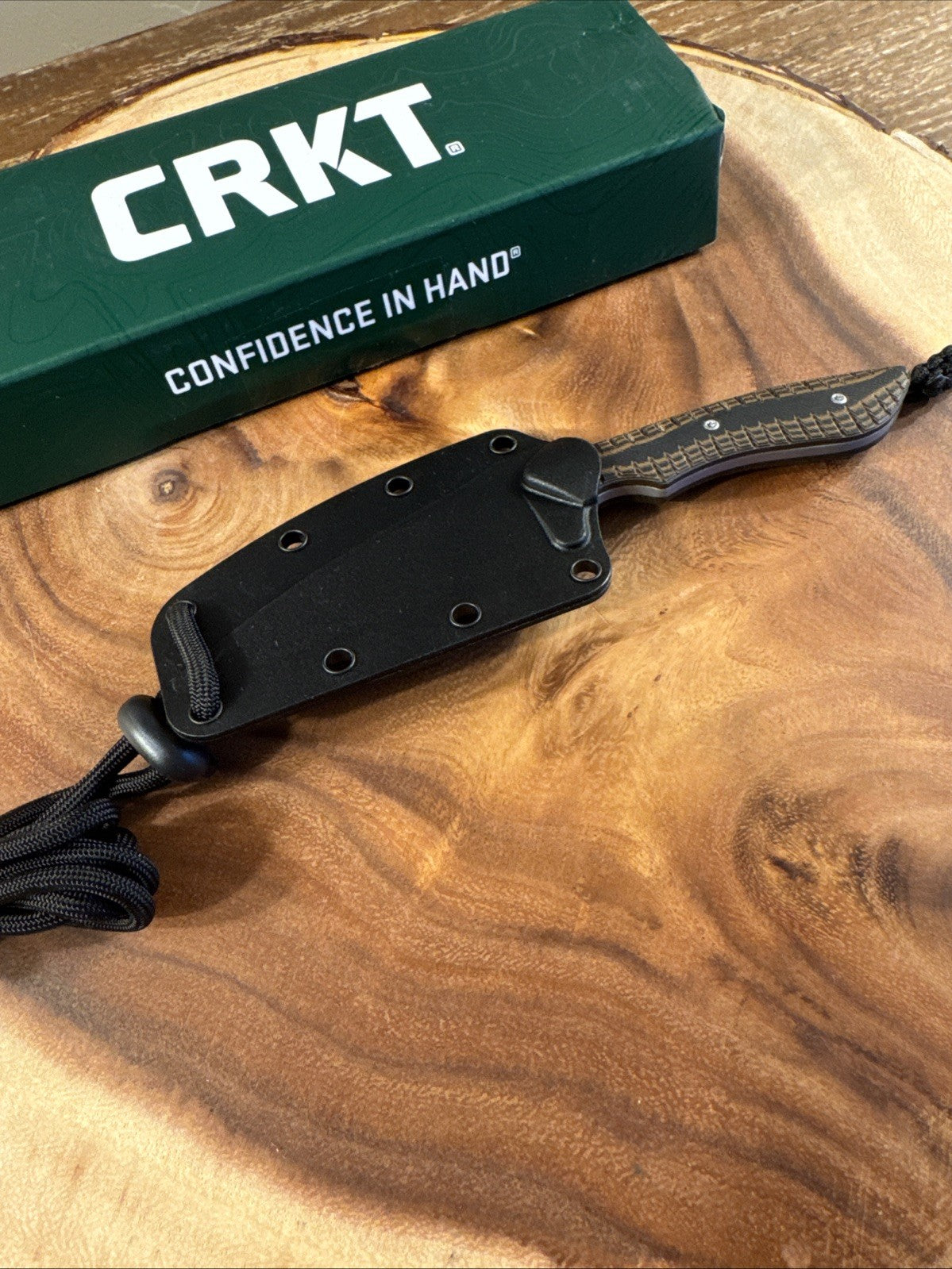 CRKT S.P.E.W. SPEW EDC Fixed Blade Compact Utility Neck Knife Sheath Lightweight