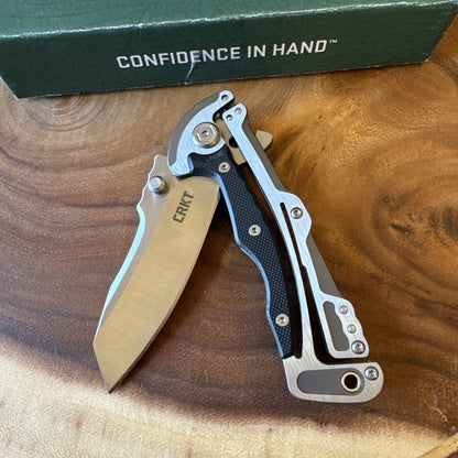 CRKT Graphite Glenn Klecker Liner Lock Knife (3.06" Satin) 5190