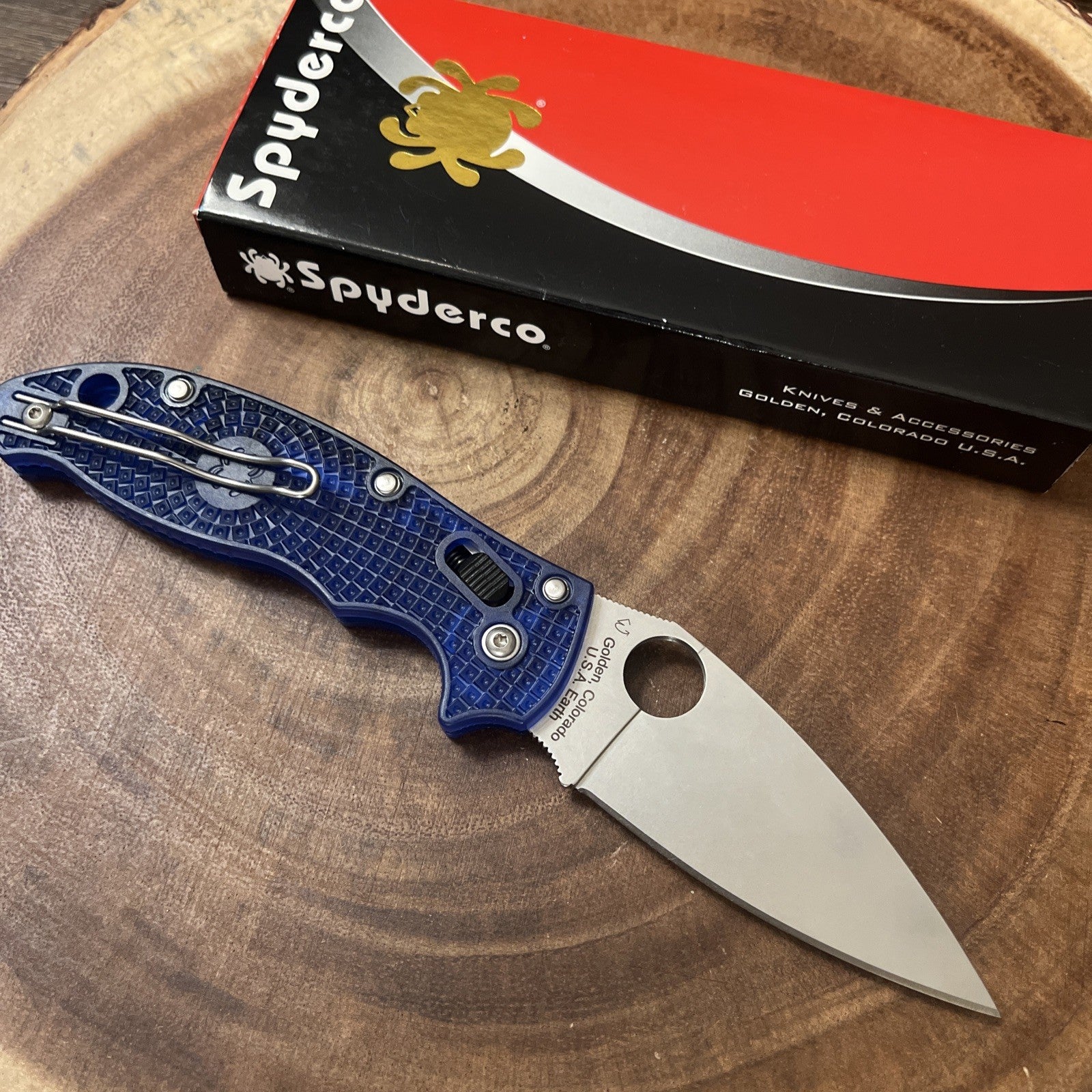 Spyderco Manix 2 Knife Blue NEW