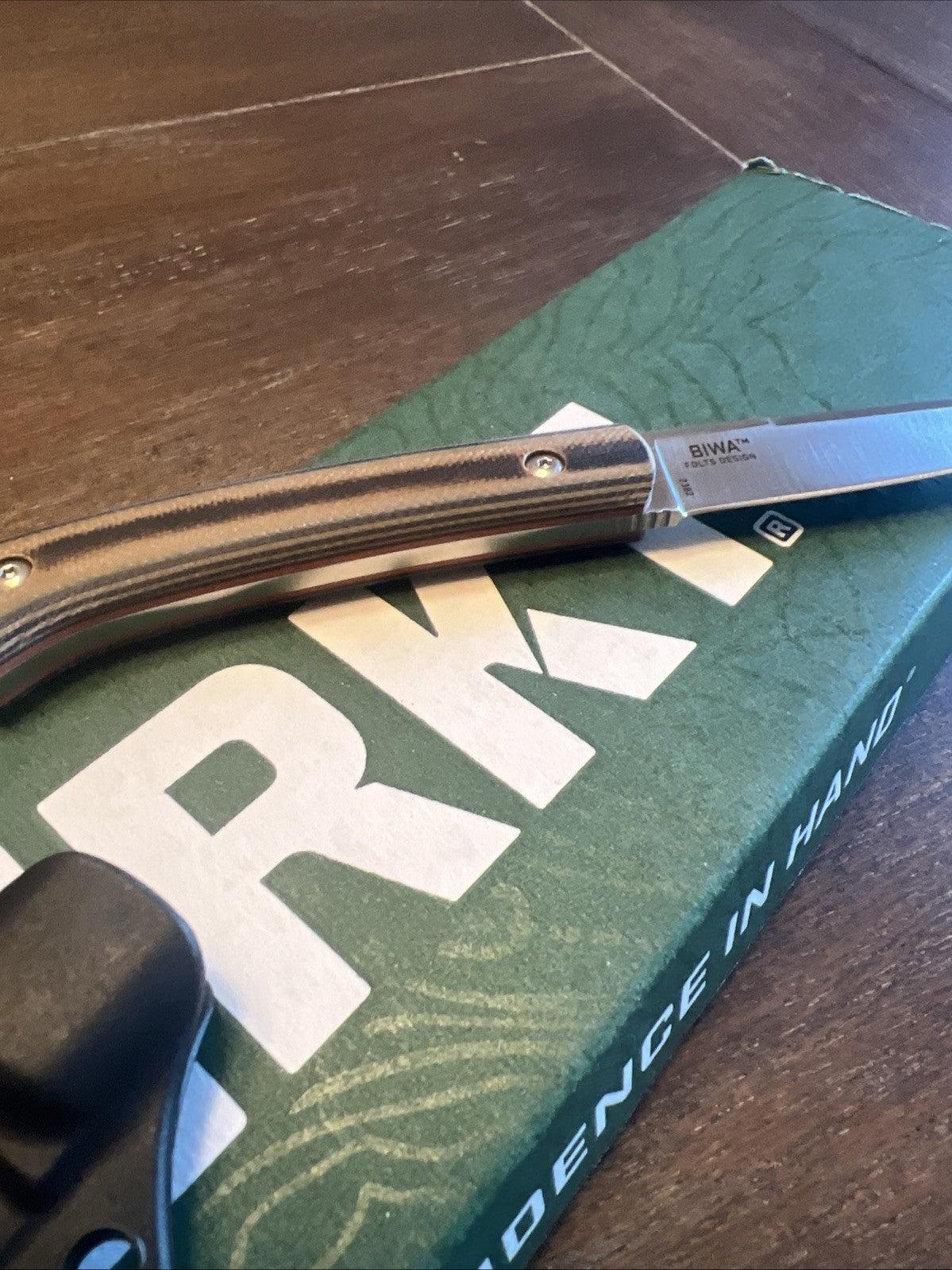 CRKT BIWA NEW BLACK AND BROWN HANDLE