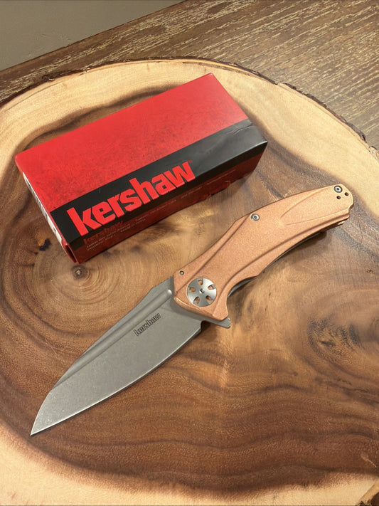 Kershaw Natrix XL Frame Folding Knife 3.75" D2 Tool Steel Blade Copper Handle