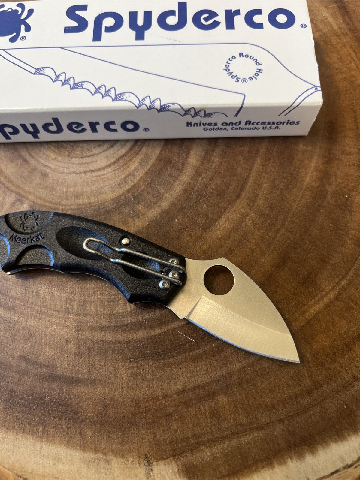 Rare Spyderco Meerkat Folding Knife Phantom Lock Made in USA NEW IN BOX