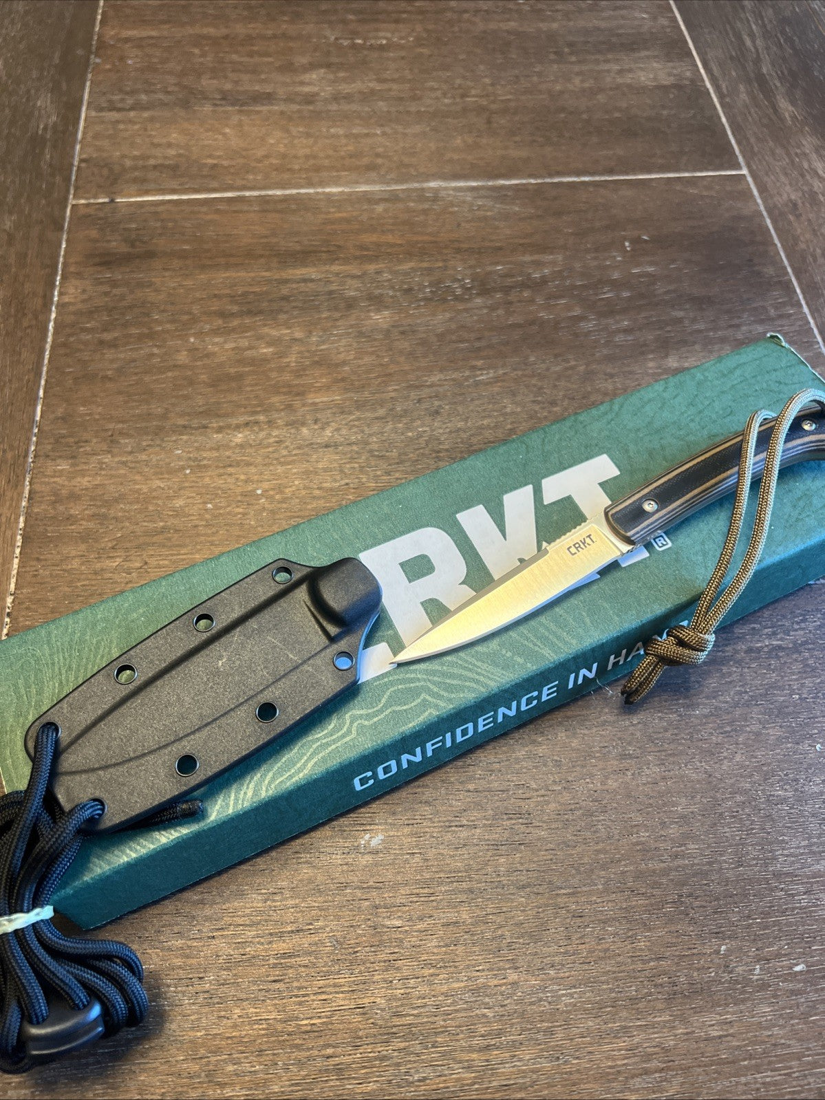 CRKT BIWA NEW BLACK AND BROWN HANDLE
