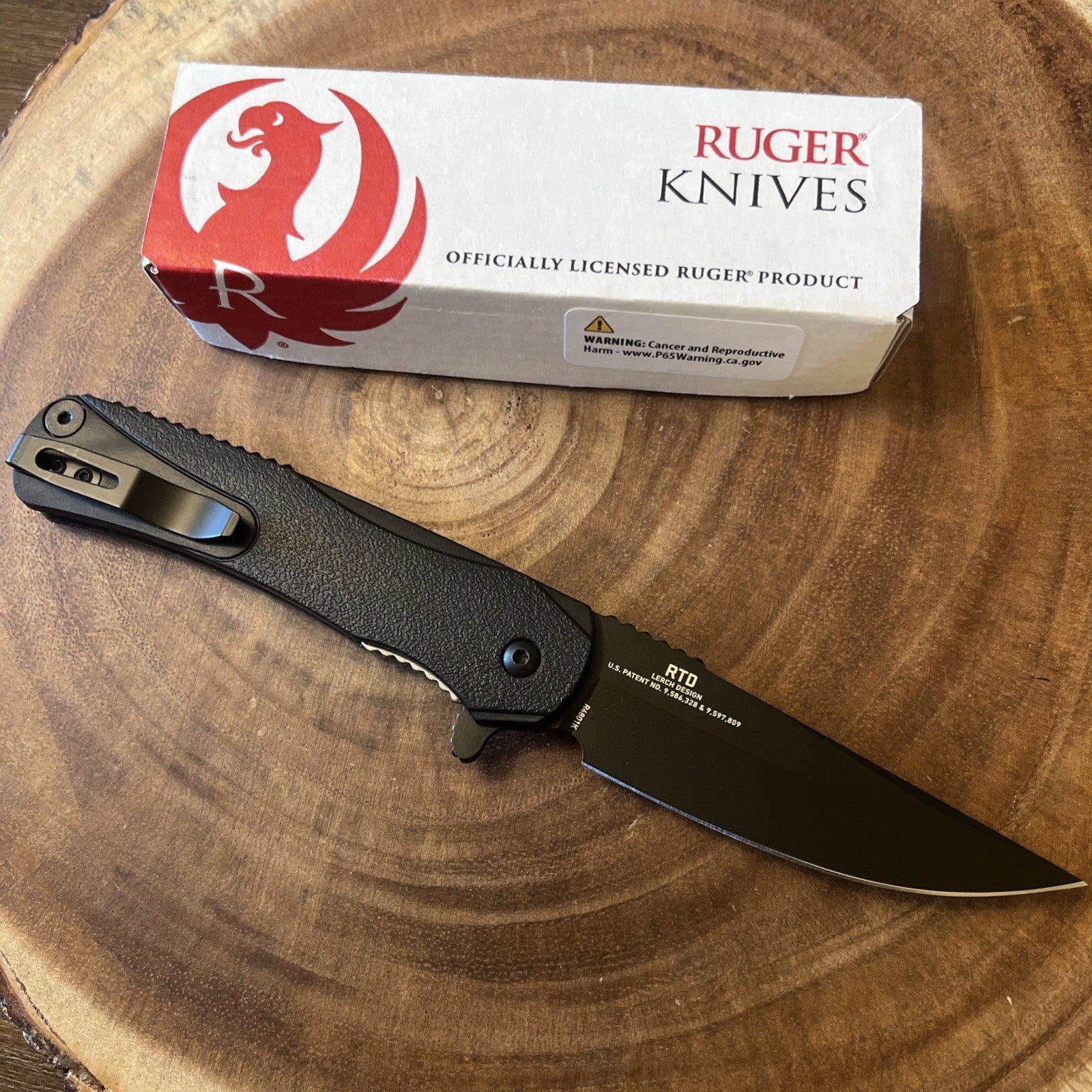 Ruger CRKT R4801K RTD Field Strip Black FRN Handle Plain Edge Knife NIB
