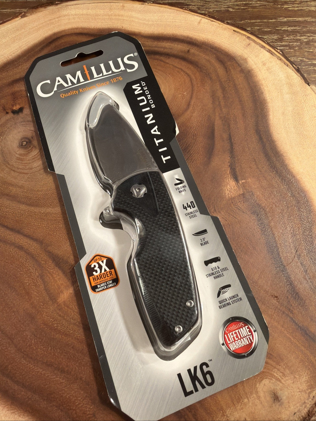 CAMILLUS LK6 Titanium Stainless Steel G10 Quick Launch Folding Knife *BRAND NEW*