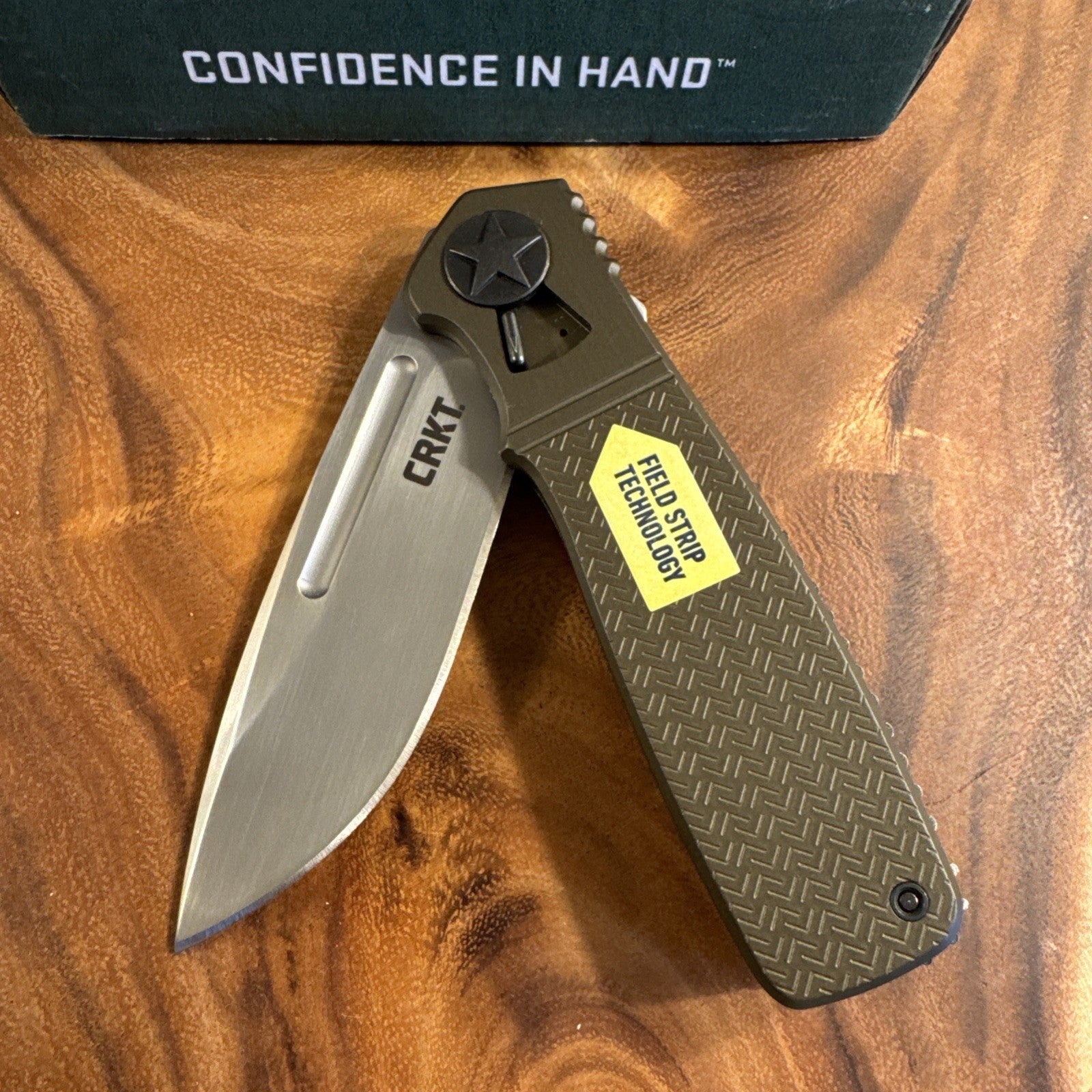CRKT Homefront Green New w/ Field strip Technology 