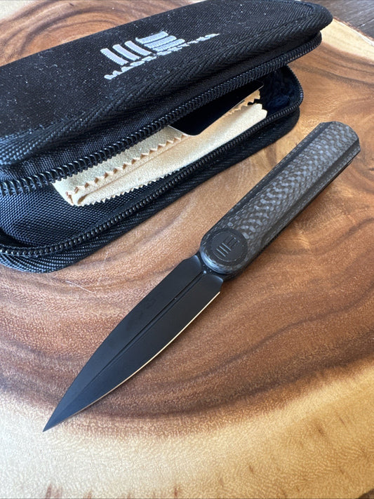 WE Knife Eidolon Liner Lock 19074B-C Knife Black 20CV Carbon Fiber Read Descrip