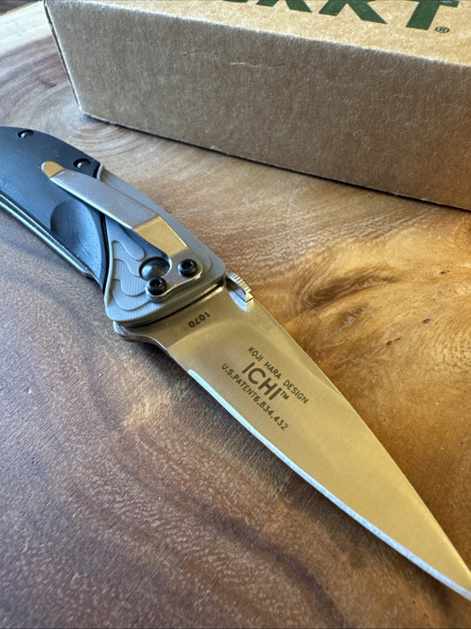 CRKT 1070K Koji Hara Ichi Assisted 2-1/2" Black Blade, Black Handle. * NEW*