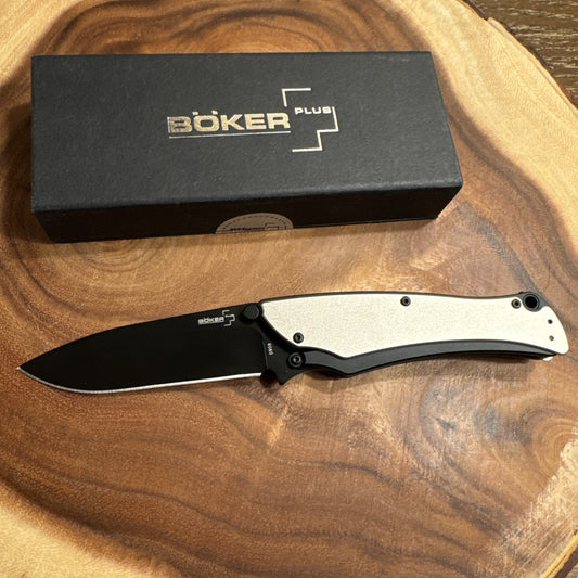 Boker Plus 01BO043 Griploc – Silver Anodized Aluminum New Discontinued
