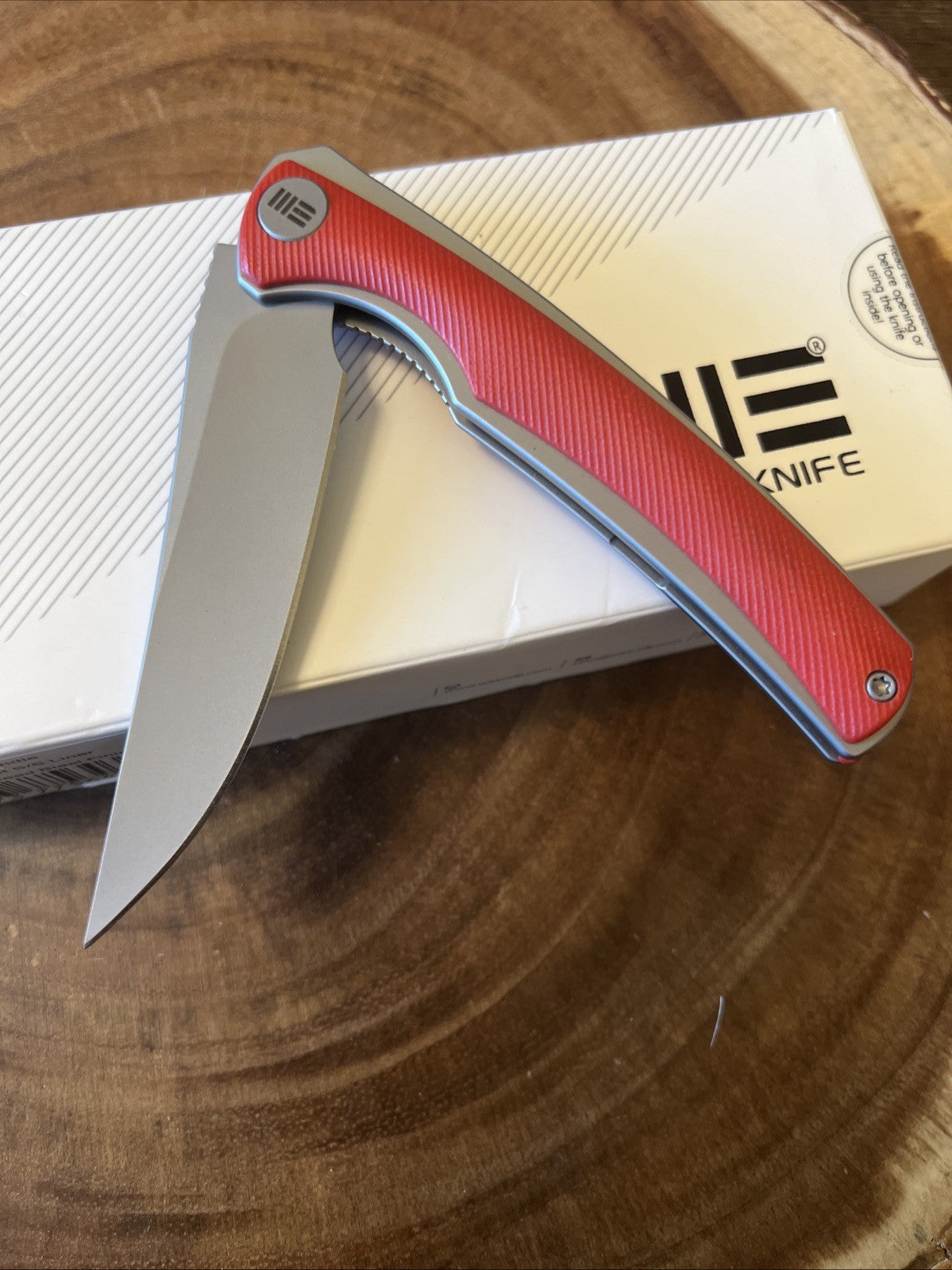 WE Knife Co 704X 3.5" EDC Folding Pocket Knife D2 Steel G10 Scales Hollow Grind