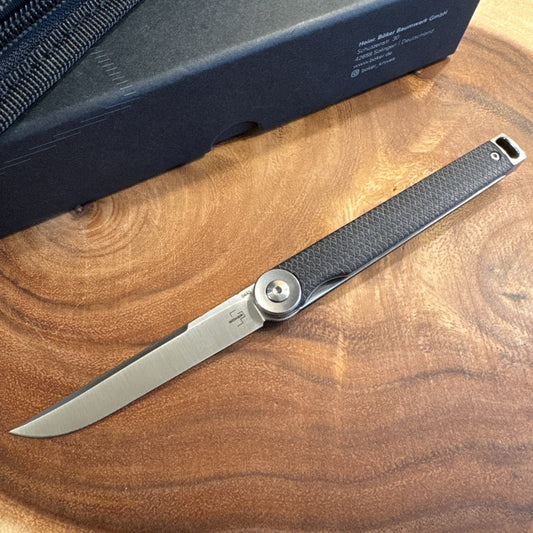 Boker Plus Kaizen Black G10 Pocket Knife 3.03" Blade D2 Front Flipper - 01BO390