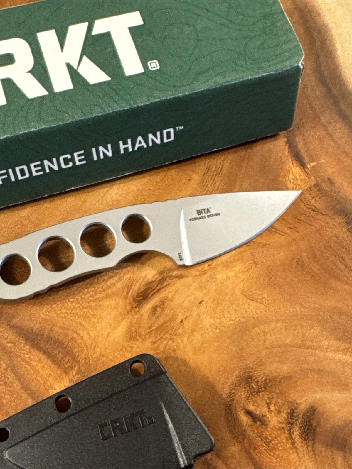CRKT BITA Jesper Voxanes 2408  Ultra Light Pack Blade Camp Neck Knife EDC Carry 