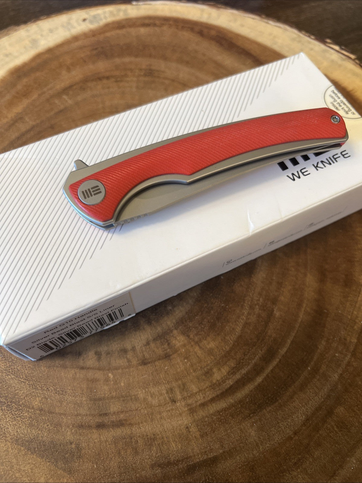 WE Knife Co 704X 3.5" EDC Folding Pocket Knife D2 Steel G10 Scales Hollow Grind