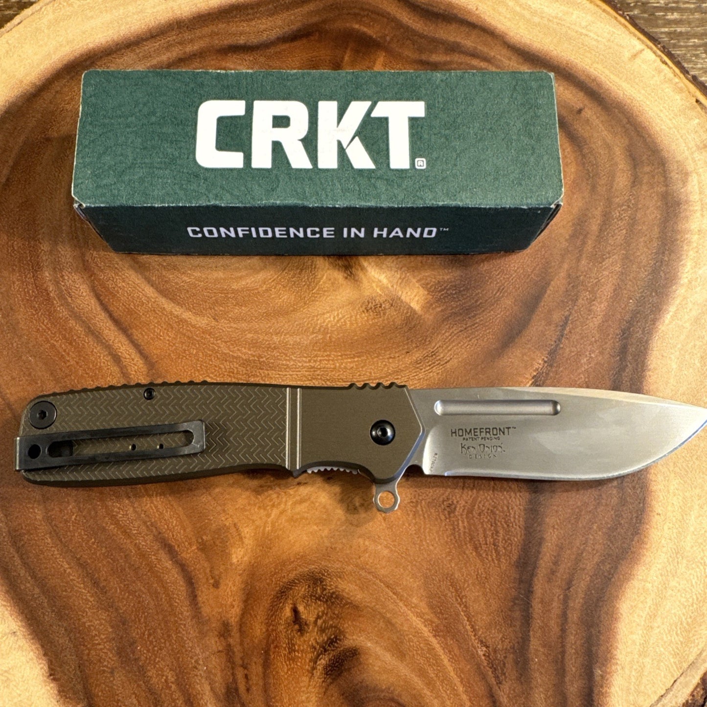 CRKT Homefront Green New w/ Field strip Technology 
