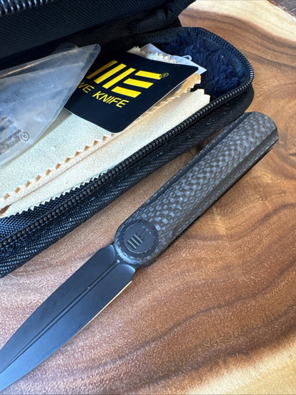 WE Knife Eidolon Liner Lock 19074B-C Knife Black 20CV Carbon Fiber Read Descrip
