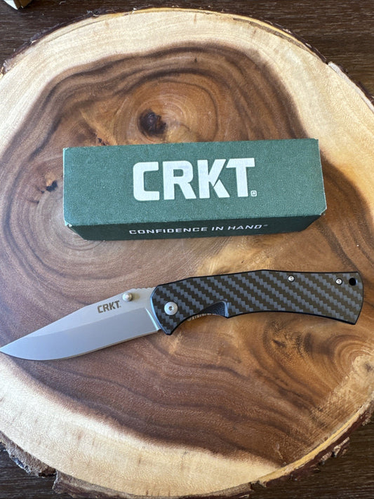 CRKT Knife 2085 Xan Plain Edge G10/Carbon Fiber Laminate- Columbia River- New!