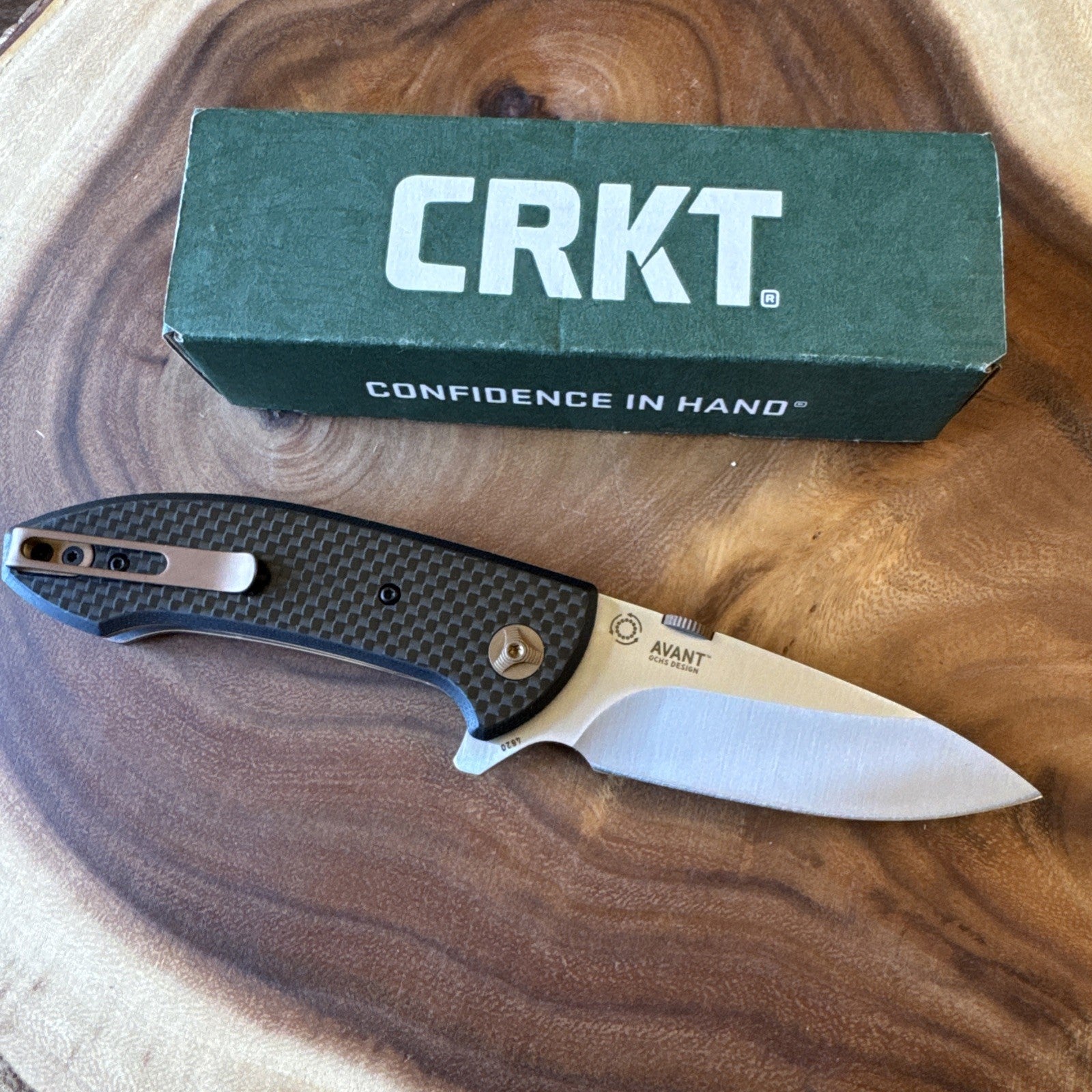 CRKT 4620 Avant Knife, Plain Edge Folding LinerLock  Blade