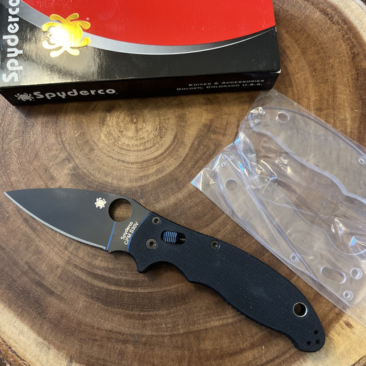 Spyderco Manix 2 C101GPBBK2 NEW RARE DISCONTINUED w/ Clear handles