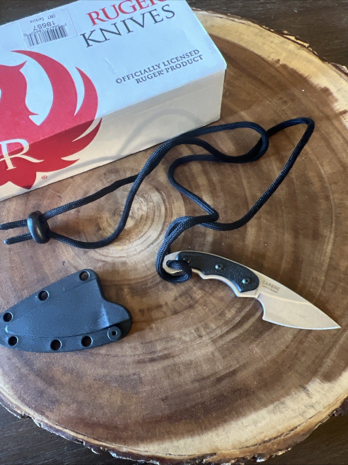 DISCONTINUED RARE RUGER CRKT R2701 18657 CARBINE Fixed Blade Neck Knife NIB