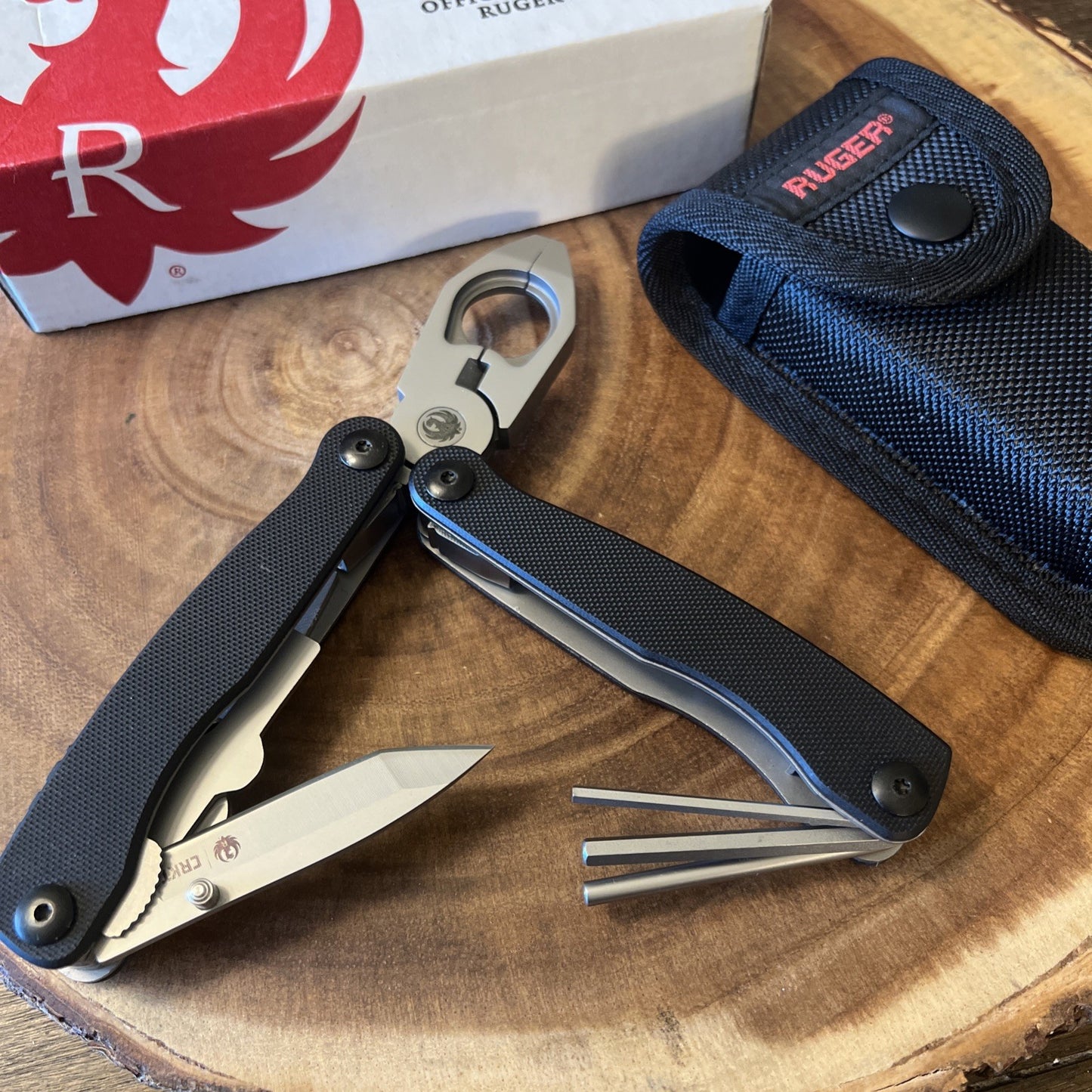 CRKT Ruger 1911 Pistol Tool 8Cr14MoV Stainless Steel Blade G-10 Handles CRR5100