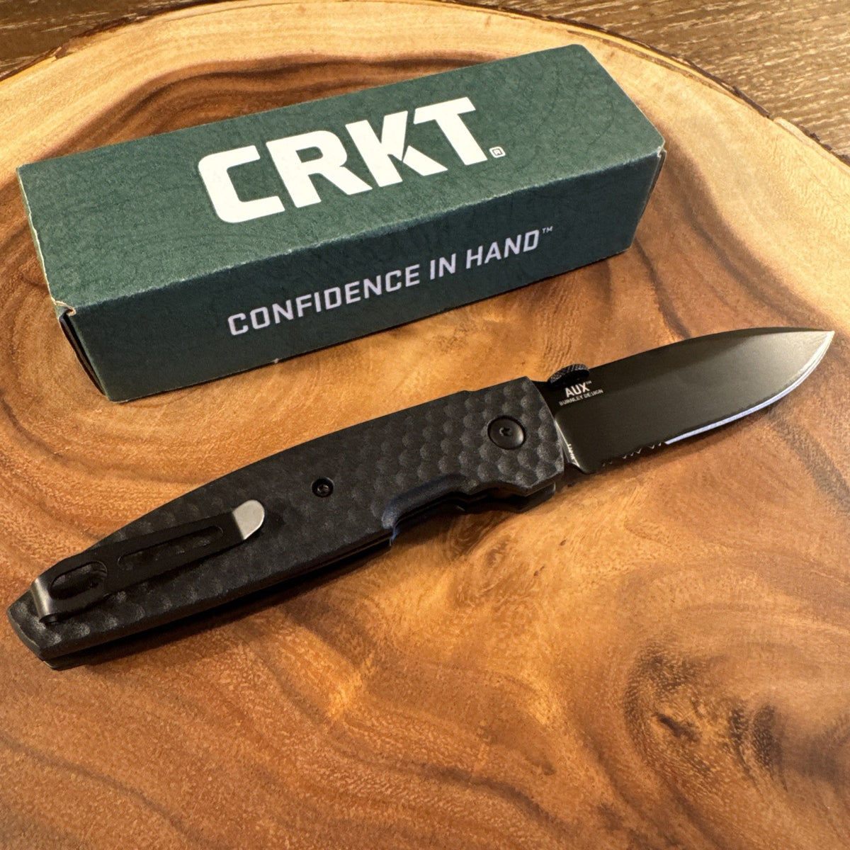 CRKT 1221K AUX Folder Knife Pocket Clip