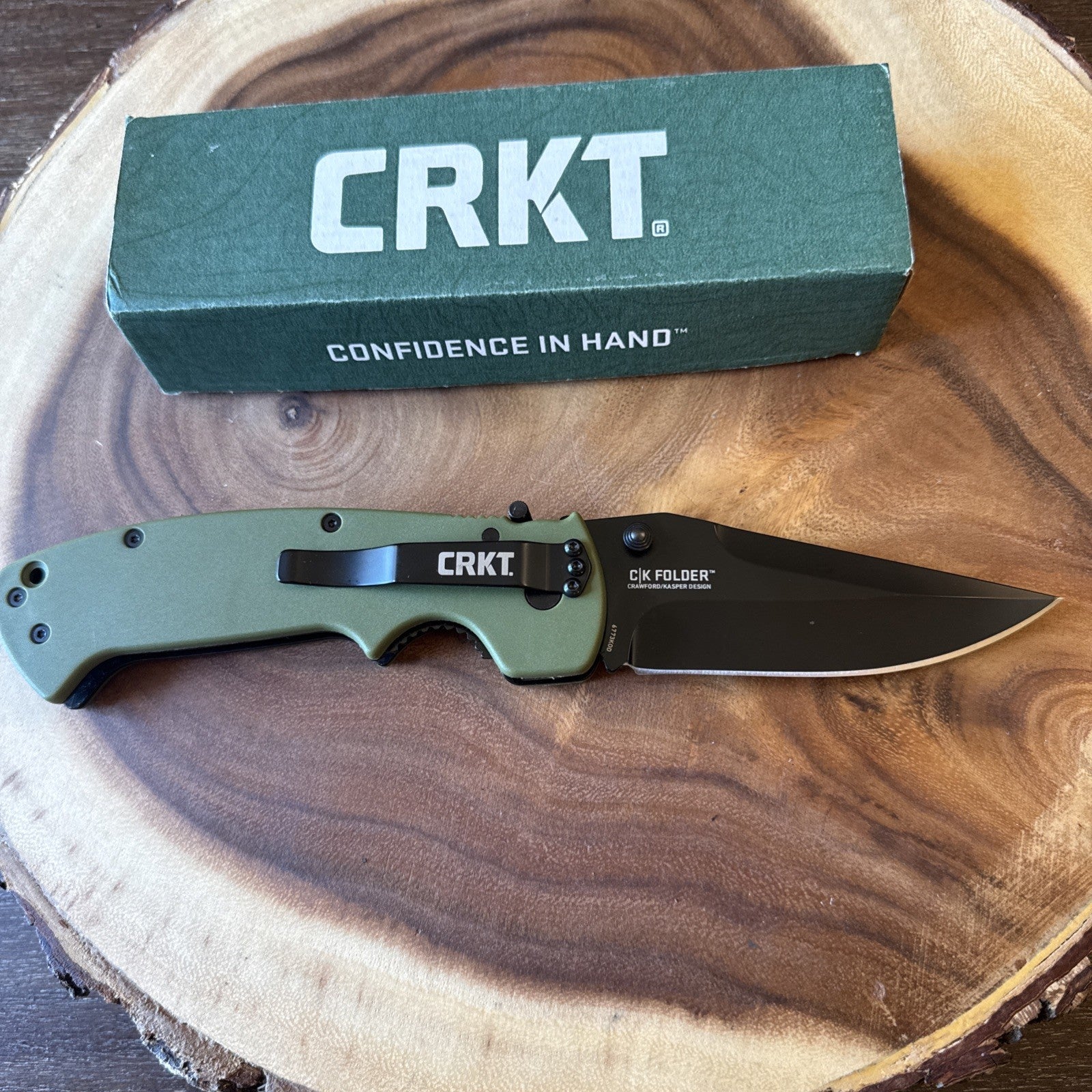 CRKT Crawford Kasper Green BNIB
