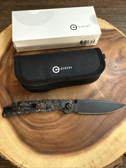Civivi Knives Imperium C2106C Black Nitro-V Carbon Fiber Copper Shred Discontin