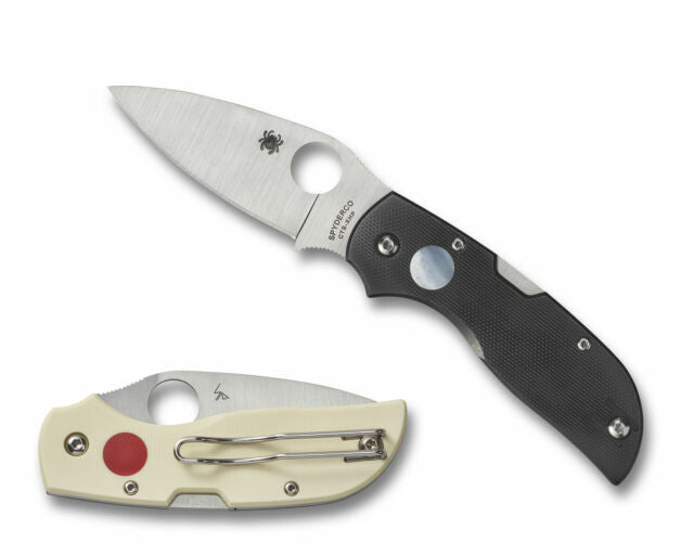 Spyderco Chaparral Lockback Knife Black & White G-10 Sun and Moon XHP C152GSM