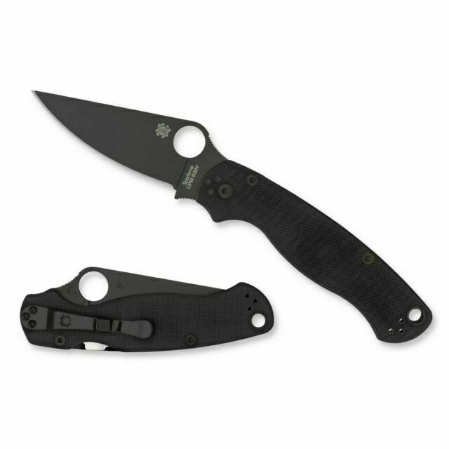 Spyderco Paramilitary 2 DLC Blade Black G10 Handles C81GPBK2 NEW w/ box